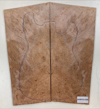 Top Maserahorn - Maple Burl Westcoast, 2-tlg. 7mm Einzelstück #008